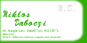 miklos daboczi business card